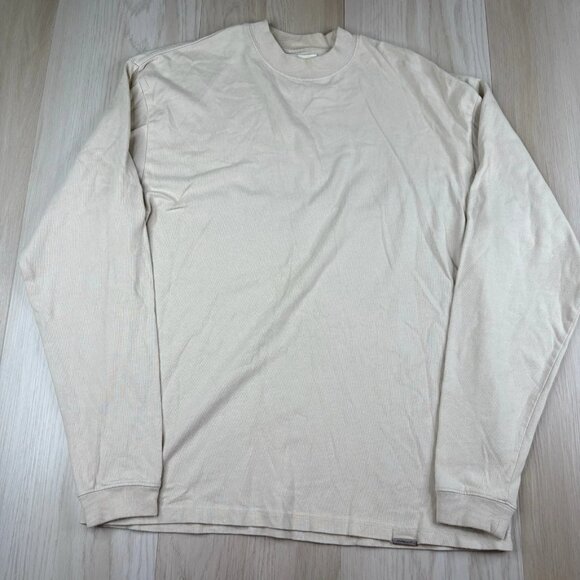 Represent Blank Sweater Men's Size XS Beige Tan Color 100% Cotton Mock Neck - Picture 3 of 10